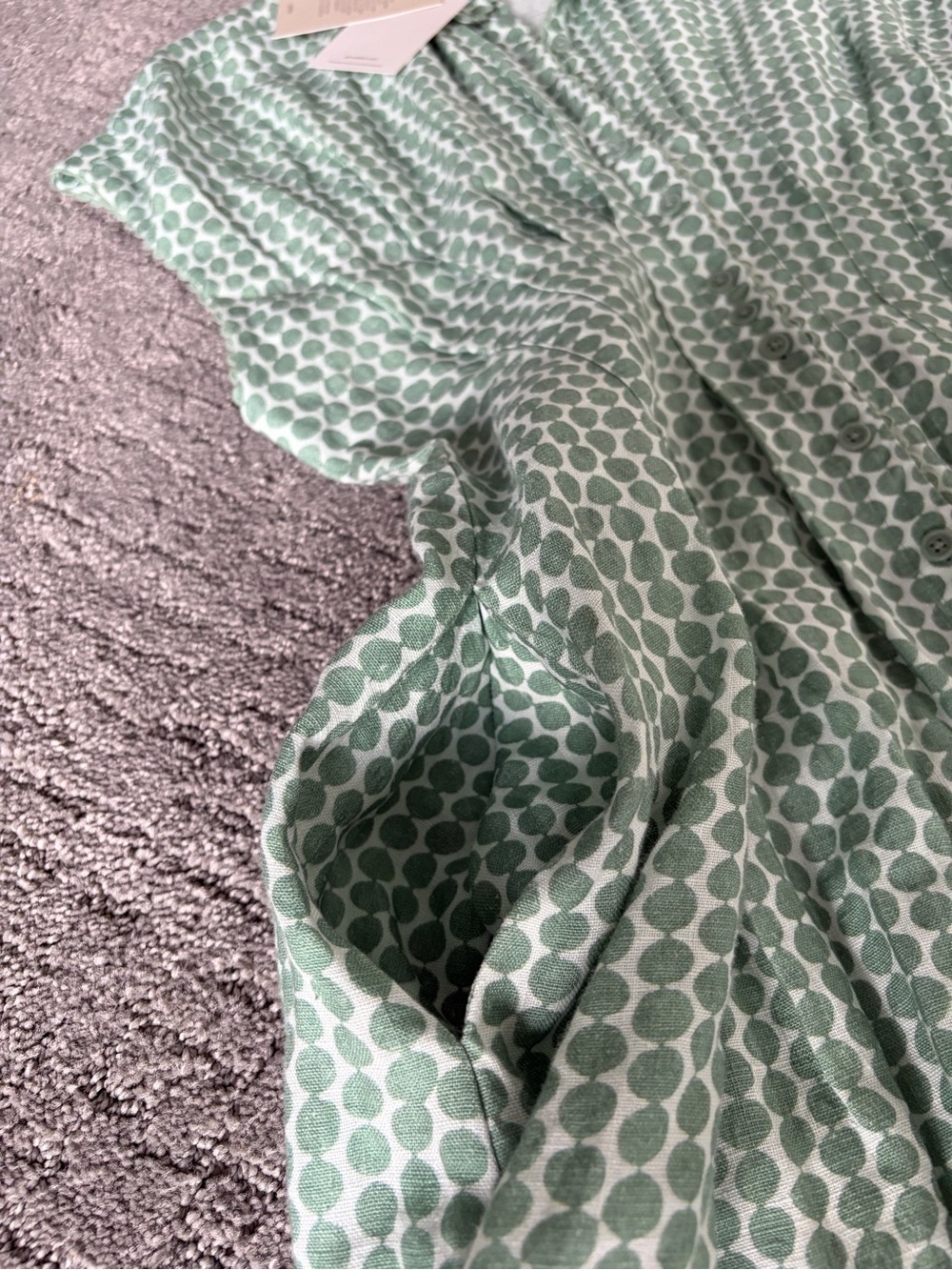 Garnet Hill Hable Linen Midi Dress Women’s Size 2 NWT Ivy Beads Sage Green - Picture 8 of 10